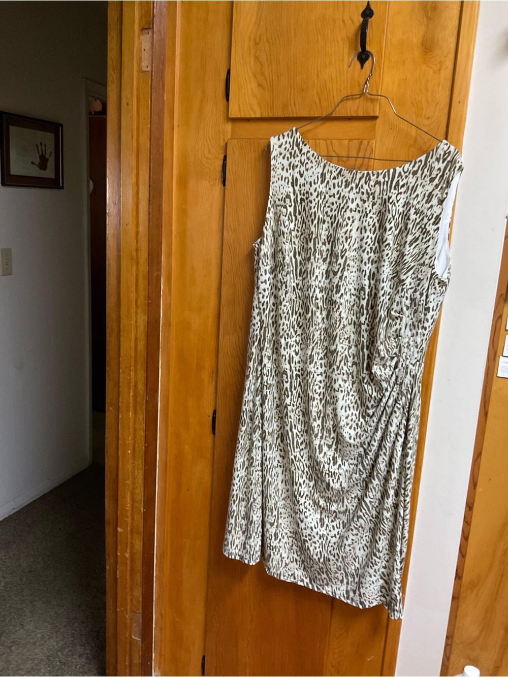 Jones New York Cream and Brown Leopard-Print Mini Dress